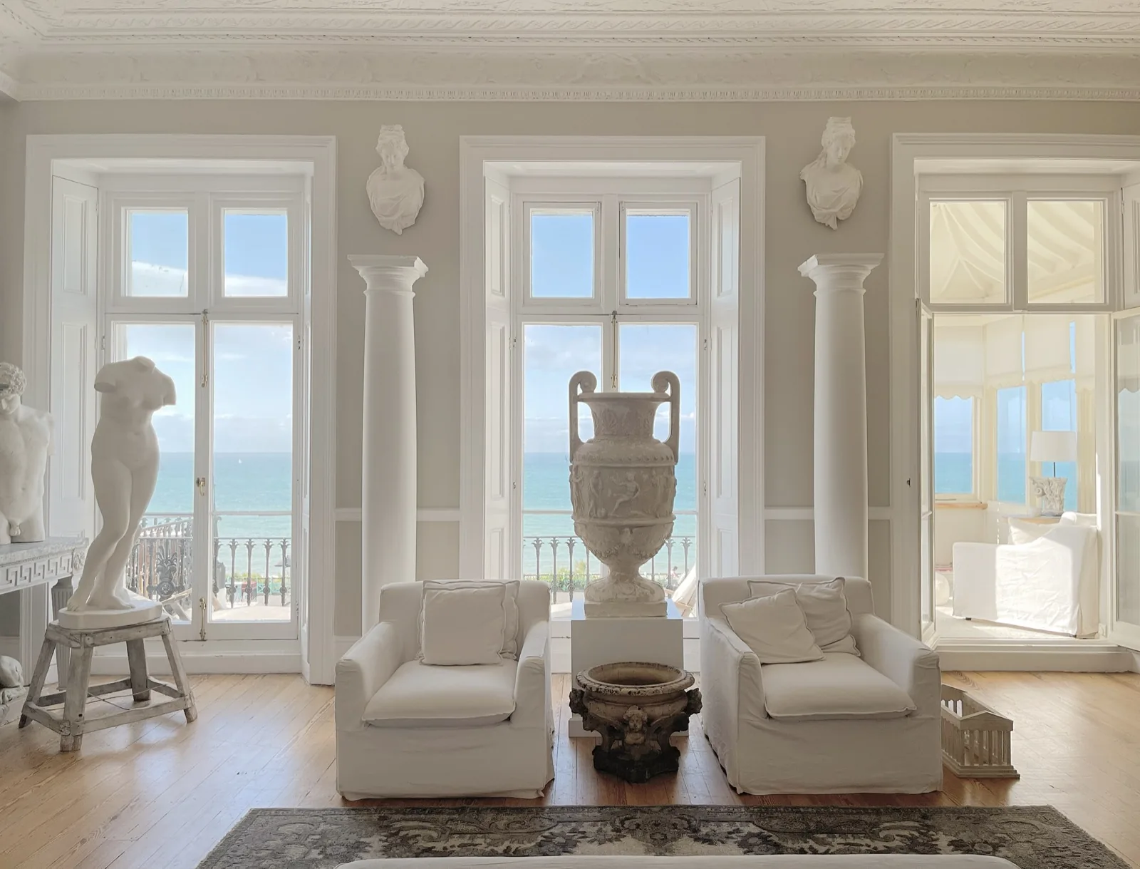 Fine-art move from an antique drawing room in Cowfold, West Sussex