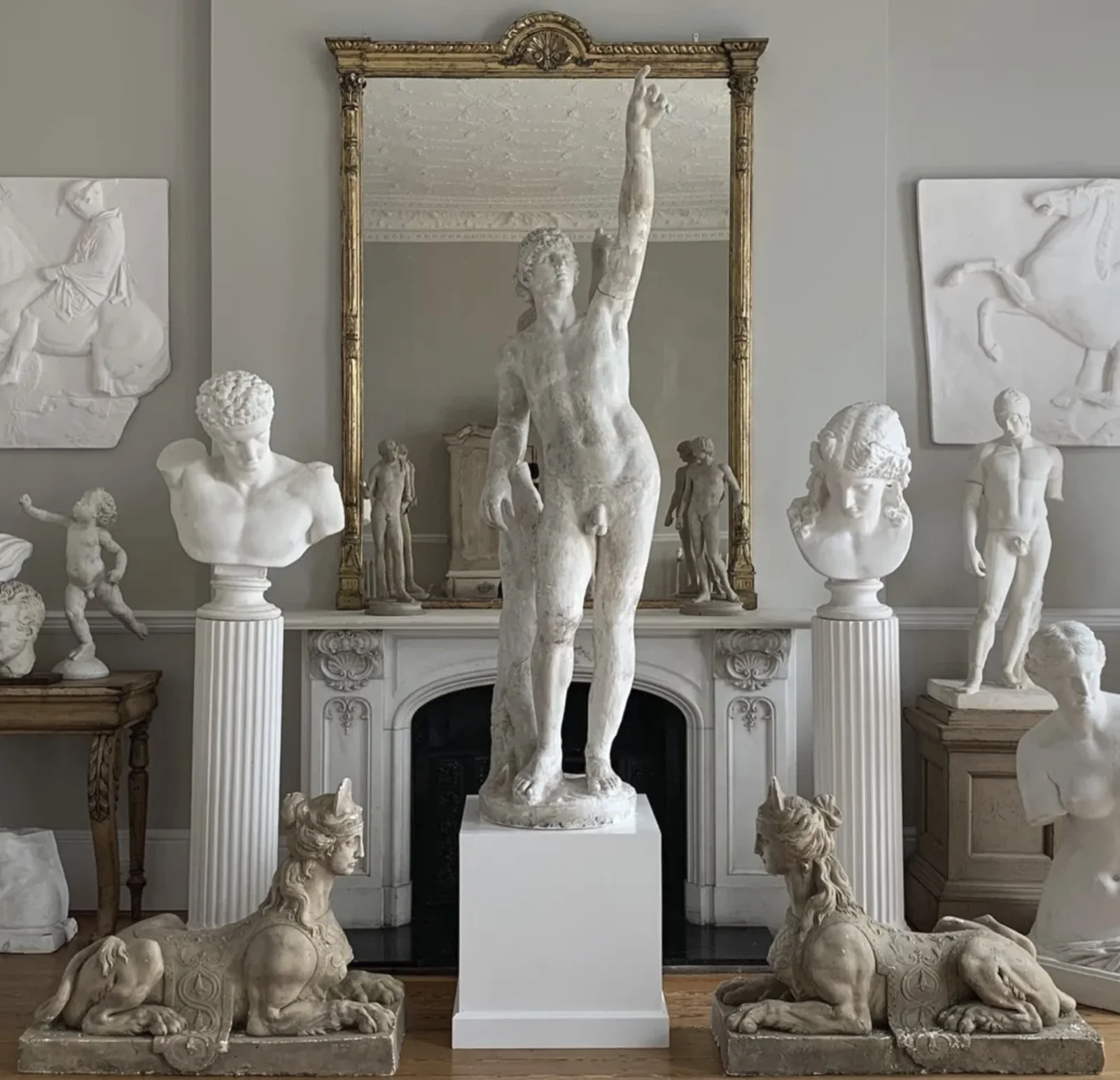 Classical statues from a fine-art collection