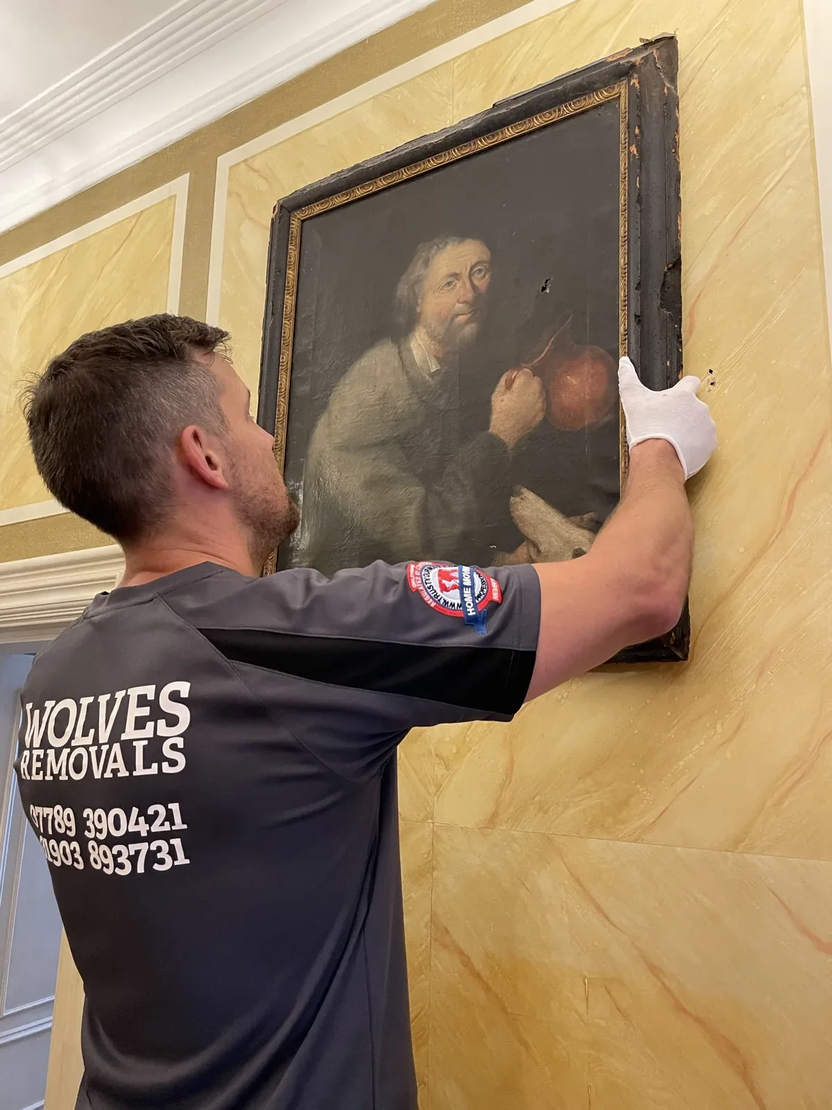 Hanging antique portrait fine art