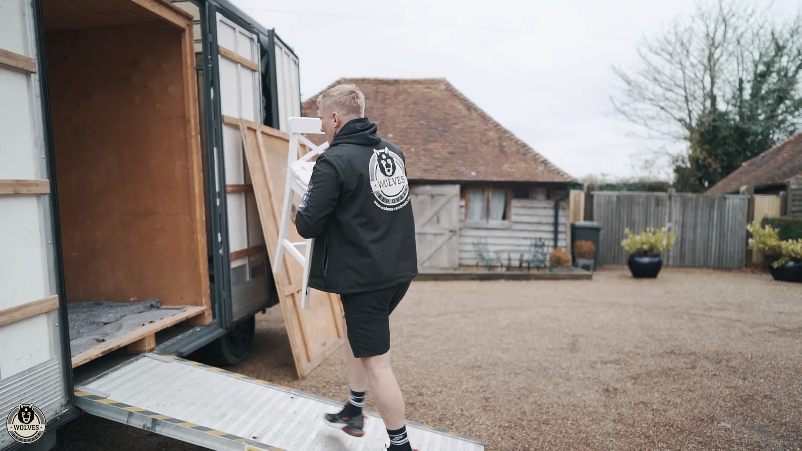 Loading a van in the countryside for a move in Partridge Green, West Sussex