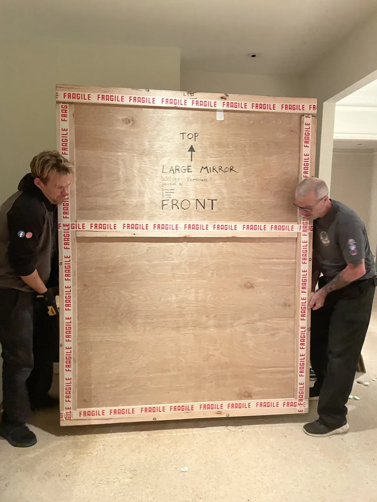 Two movers with front export crate
