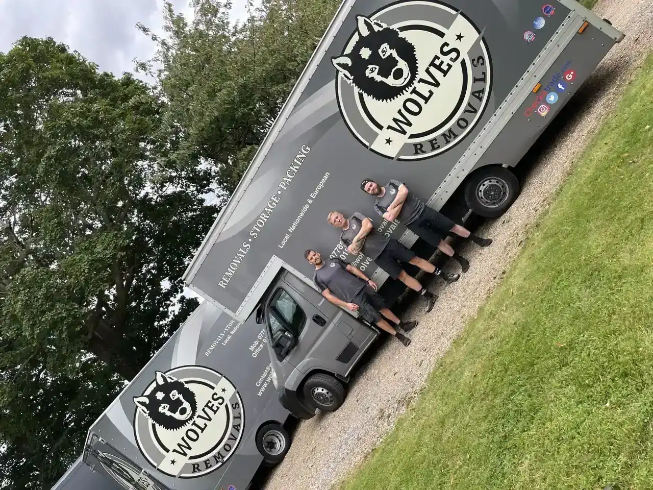 Wolves lorry with the crew — a Horsham removal